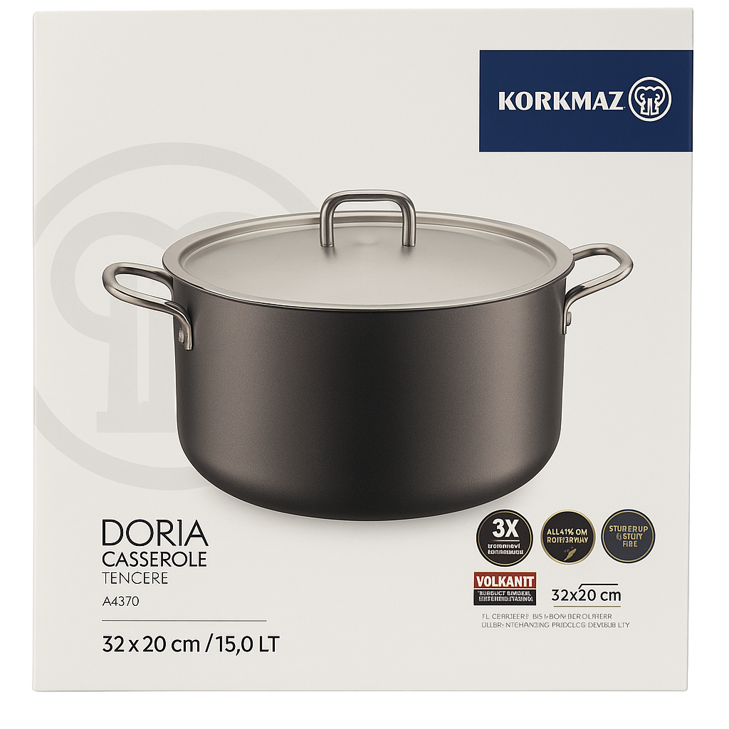 32 cm Casserole Granite Casserole – 15 L , Non-Stick, Induction Base, Made in Turkey
