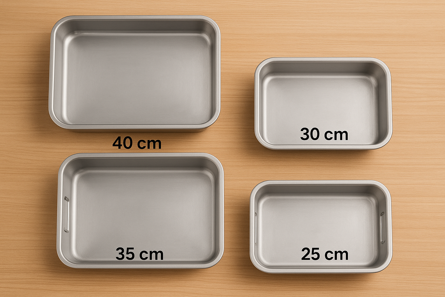 Catering Line Stainless Steel Roasting Pan – 18/10 Heavy-Duty – 25cm to 40cm