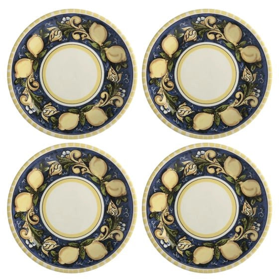 Set of 4 Salerno Lemons Plates by Maxwell & Williams – 26.5 cm | Made in Italy
