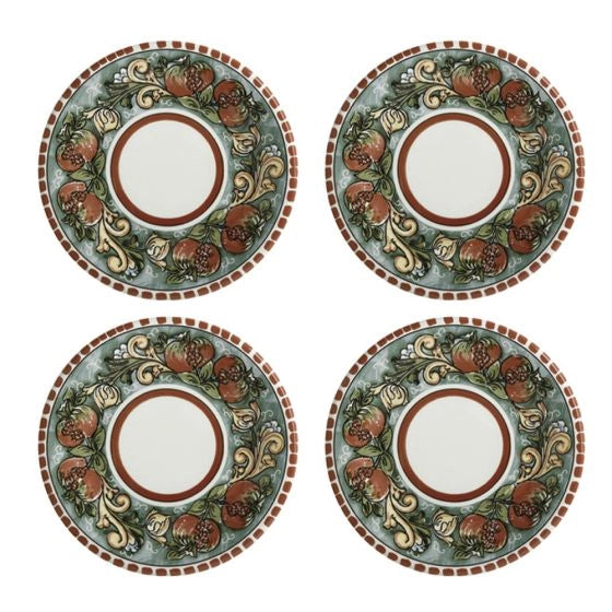 Set of 4 Salerno Pomegranate Plates by Maxwell & Williams – 26.5 cm | Authentic Italian Ceramic
