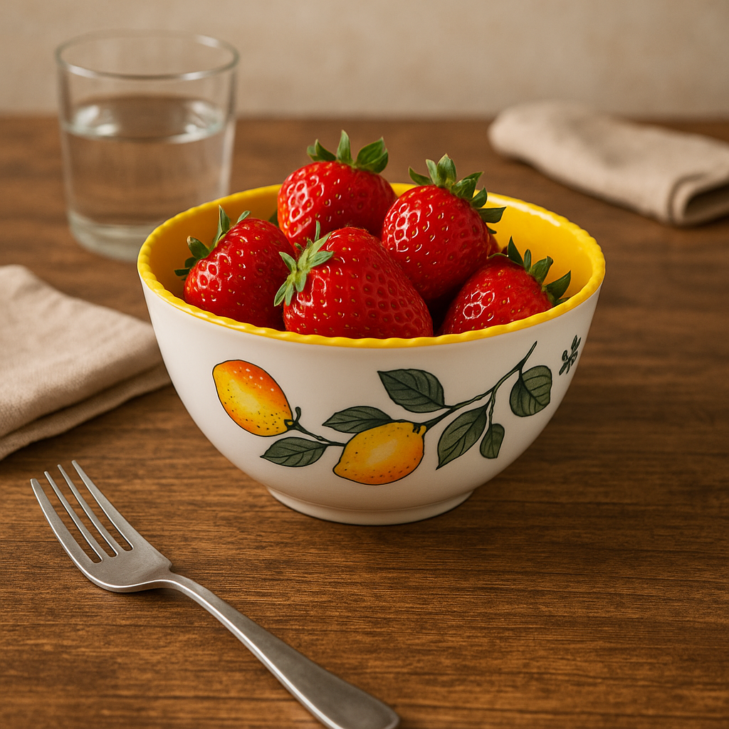 Sara Antica Fornace “Lemon” Bowl – 14.5 cm, Made in Italy, Dishwasher & Microwave Safe