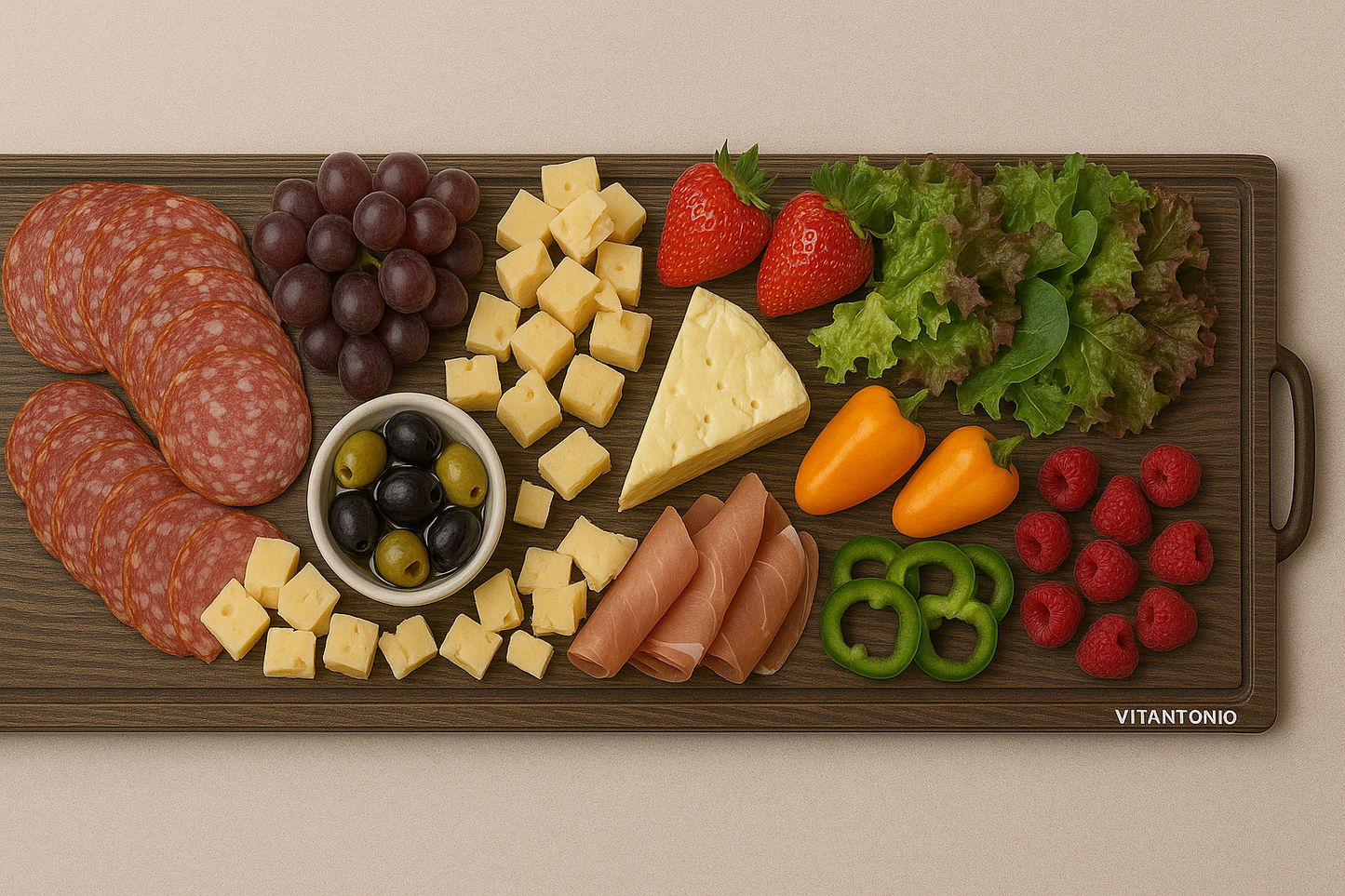 Vitantonio Rustic Charcuterie Serving Board – 800mm x 305mm (32" x 12")