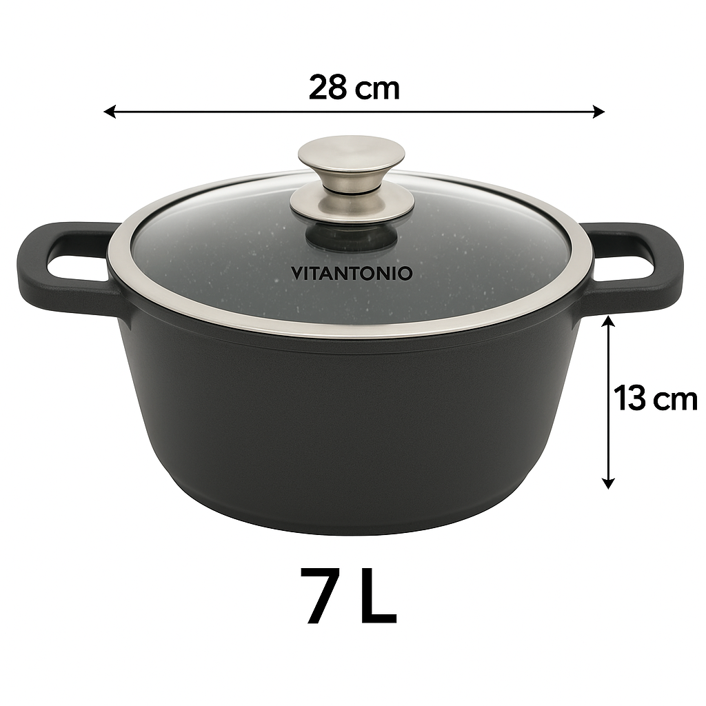 Vitantonio Non-Stick Casserole – 32 cm / 9L – Made in Italy