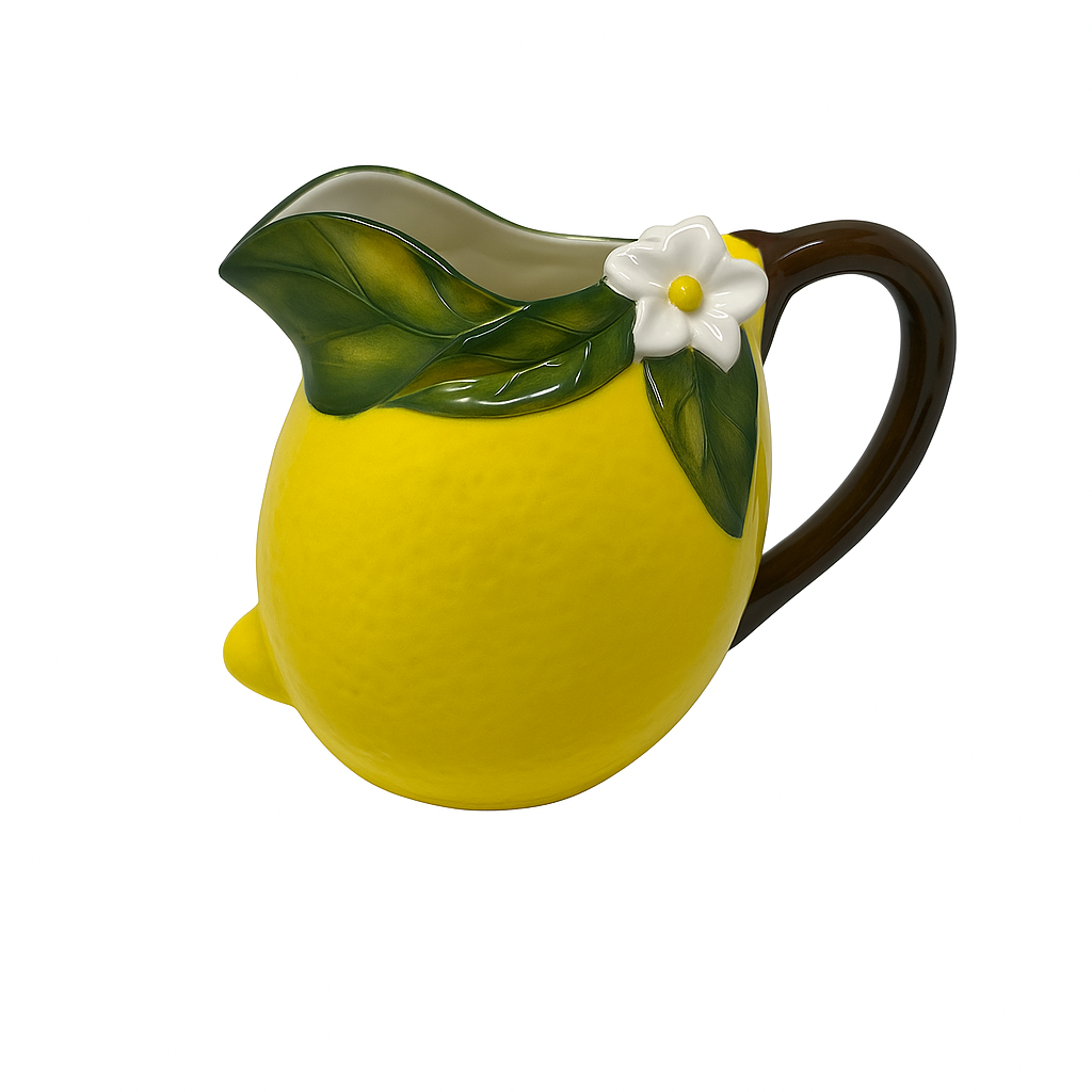 Sara Antica Fornace “Lemon” Serving Jug – 15 cm High, Made in Italy, Dishwasher Safe