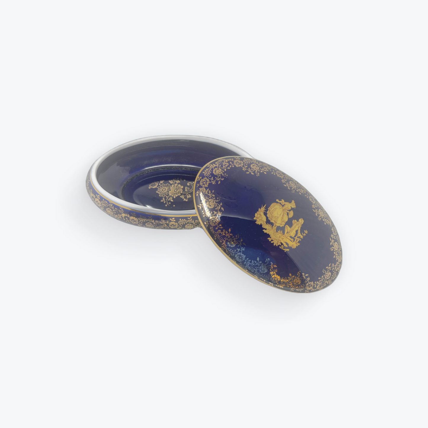 Limoges jewelry Holder Original Cobalt π«π·