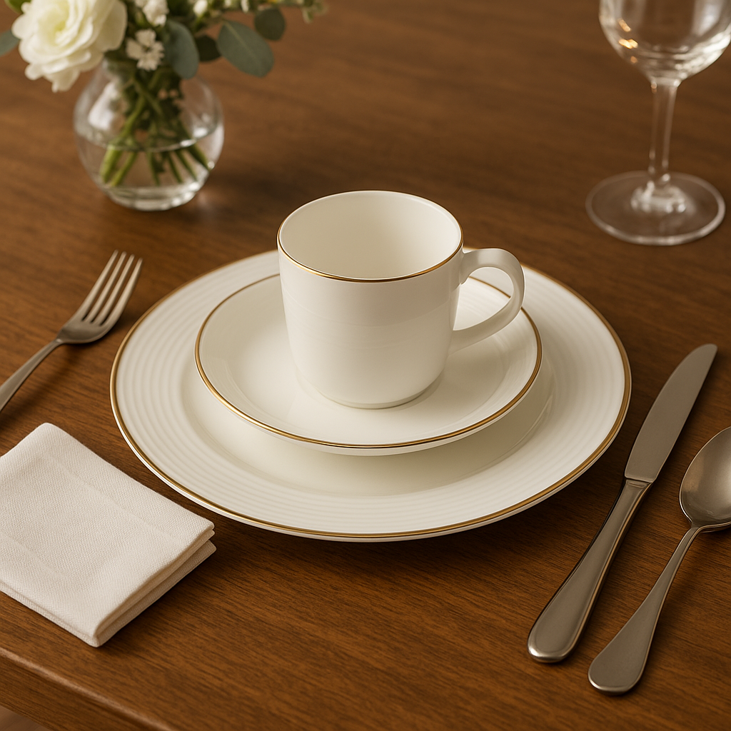 16-Piece Bone China Dinner Set – Elegant Dinnerware for 4