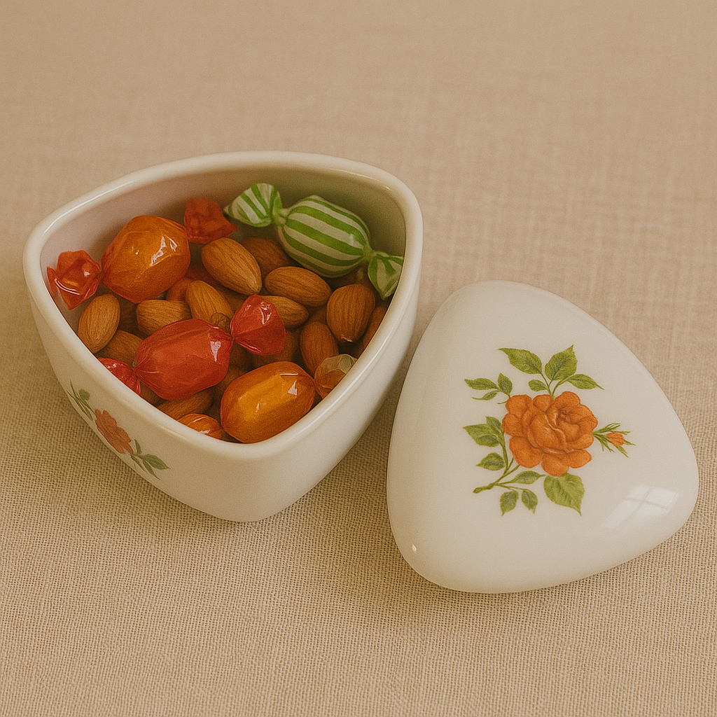 Fine Porcelain Candy Dish – 9.5 x 13.5 cm Charming. Delicate. Made in Hungary.