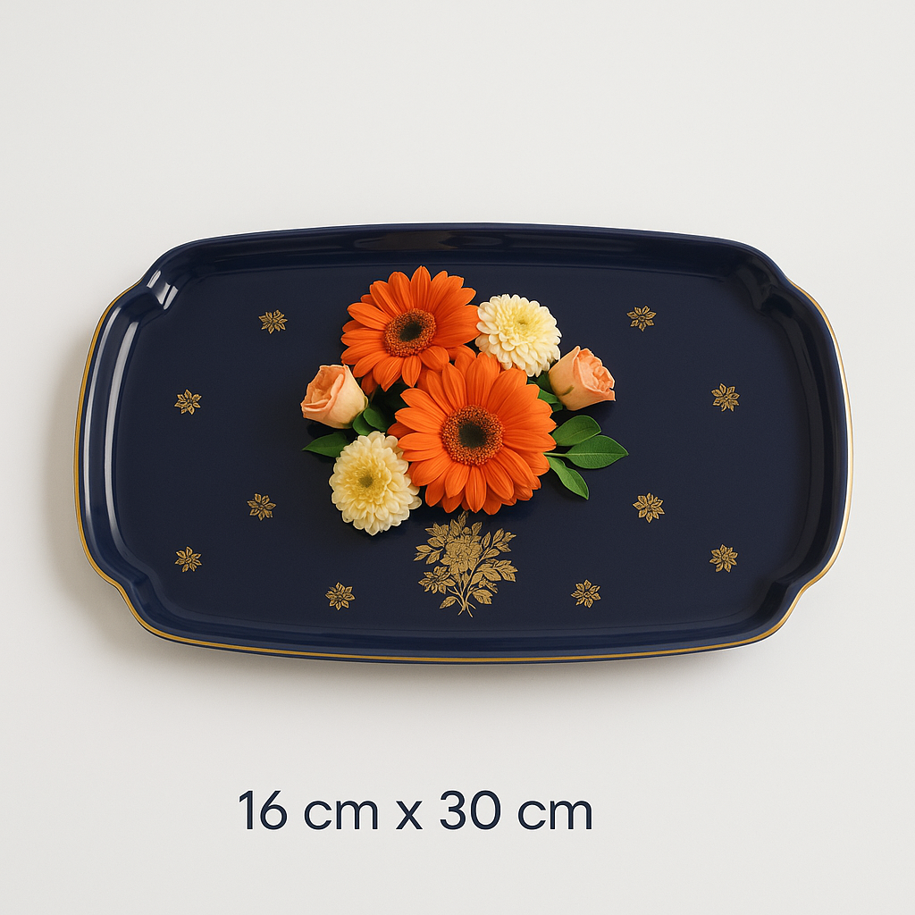 Limoges Rectangular Tray Original Cobalt π«π·