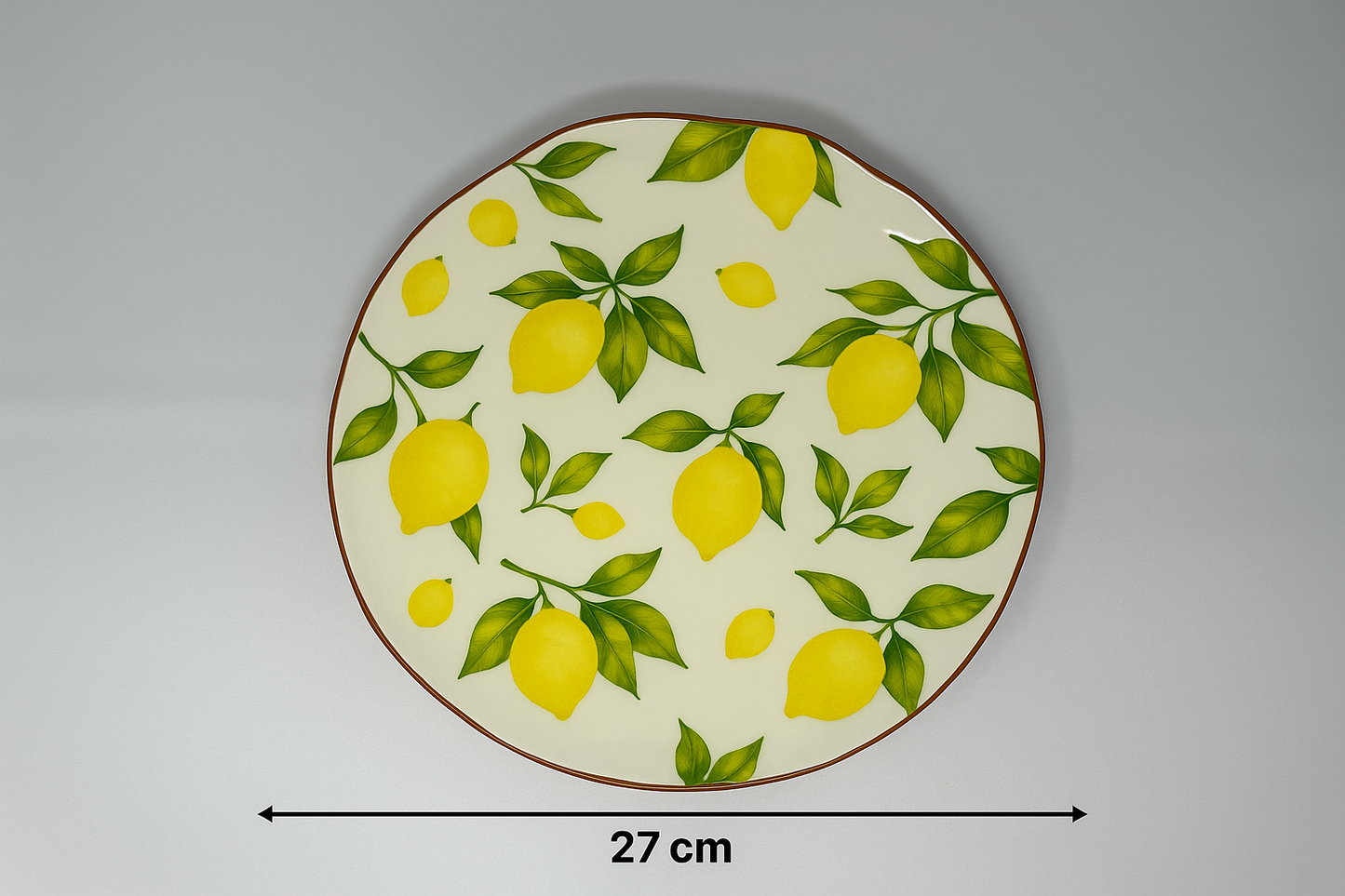 Sara Antica Fornace “Lemon” Serving Platter – 27 cm, Made in Italy, Dishwasher & Microwave Safe