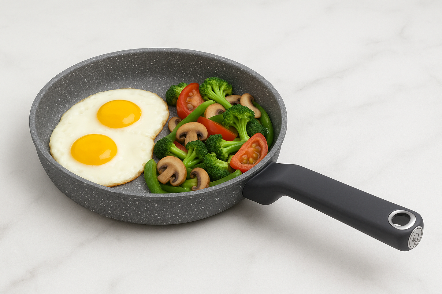Korkmaz Palma Tava – Volkanit Granite Effect Non-Stick Frying Pan, PFOA-Free, Made in Turkey