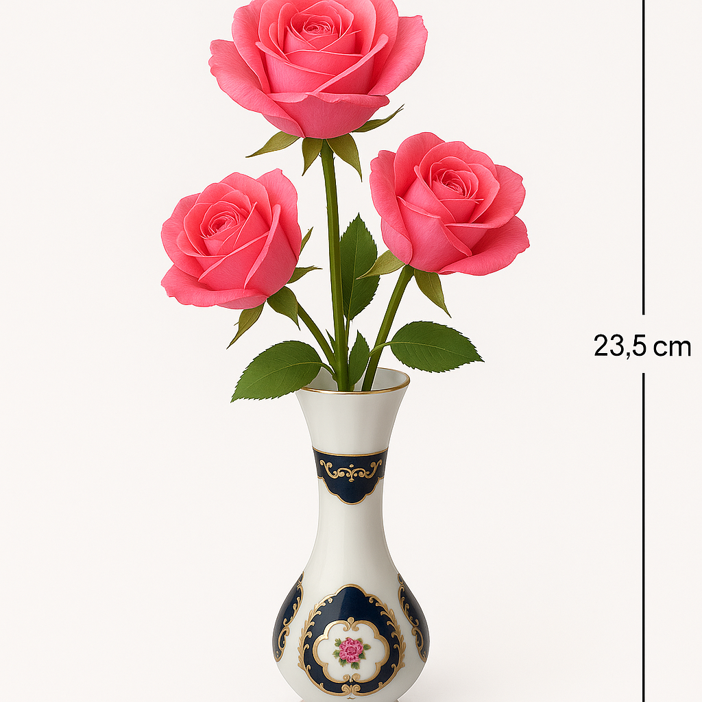 Royal Blue Collection – Fine Porcelain Vase Elegant. Vintage. Timeles