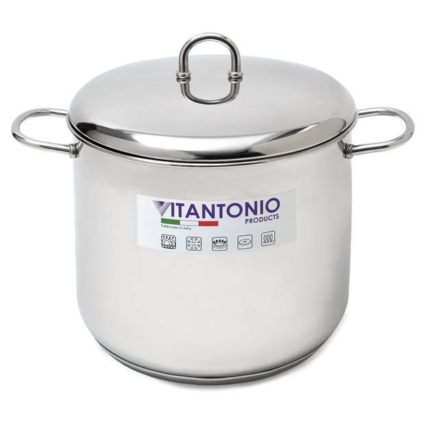 Allegra Cookware Stock Pot โ 11.7" / 16.2L ๐ฎ๐น Premium Stainless Steel