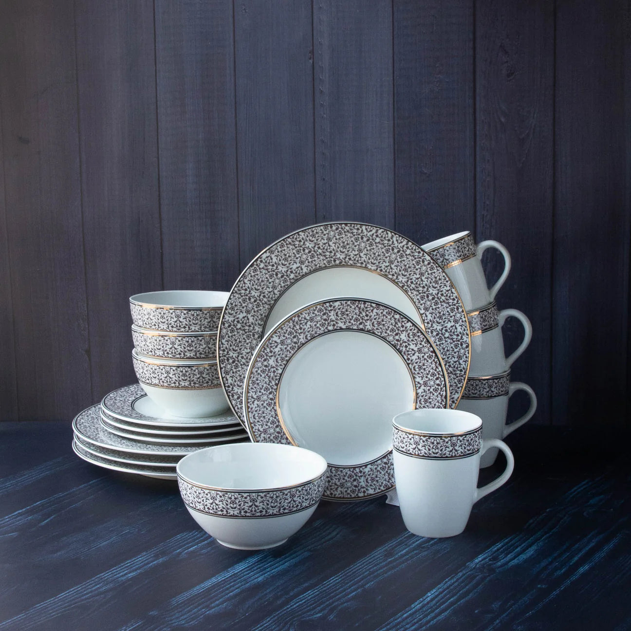 Neutral 16-Piece Fine Porcelain Dinnerware Set – Service for 4