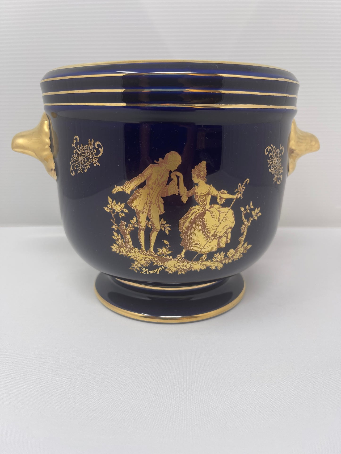 Limoges Planter Original Cobalt Limoges π«π·