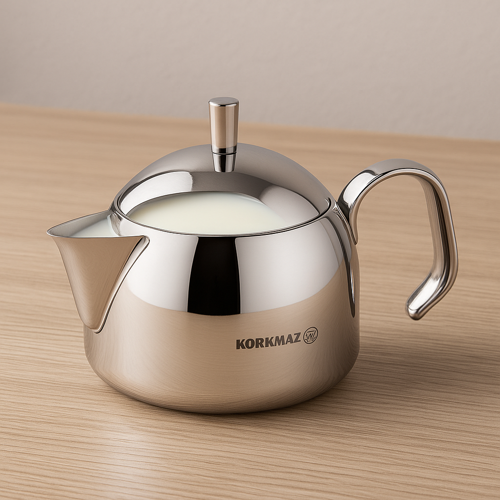 Korkmaz Pera Milk Pot – 0.40 L | Premium Stainless Steel | Made in Turkey