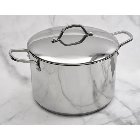 Vev Vigano Nuova Kontessa 32cm Frying Pan with Lid – 18/10 Stainless Steel, Induction & Oven Safe, Made in Italy