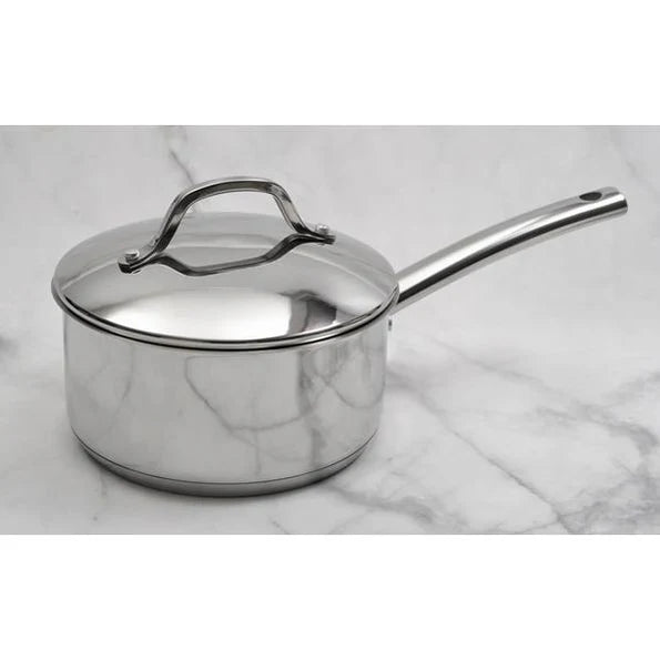 Vev Vigano Nuova Kontessa 3L Sauce Pan with Lid – 20cm 18/10 Stainless Steel, Induction & Oven Safe, Made in Italy