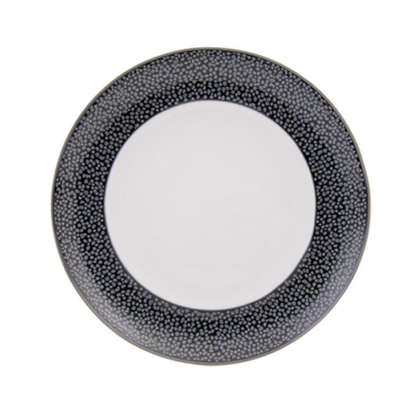 SPAL Porcelain Portugal Dinner Plate 28 CM – Handcrafted Elegance with Rainbow Nugget Black Design | Durable, Dishwasher & Microwave Safe