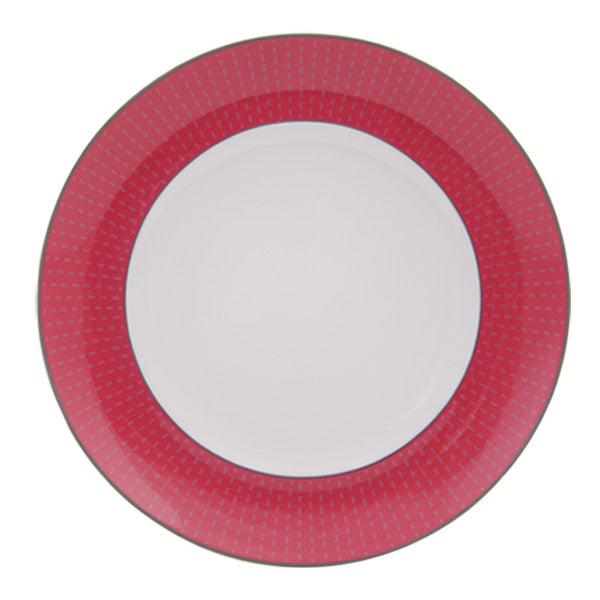 SPAL Porcelain Dessert Plate – Ø 22 cm – Stitches Pink Design – Made in Portugal