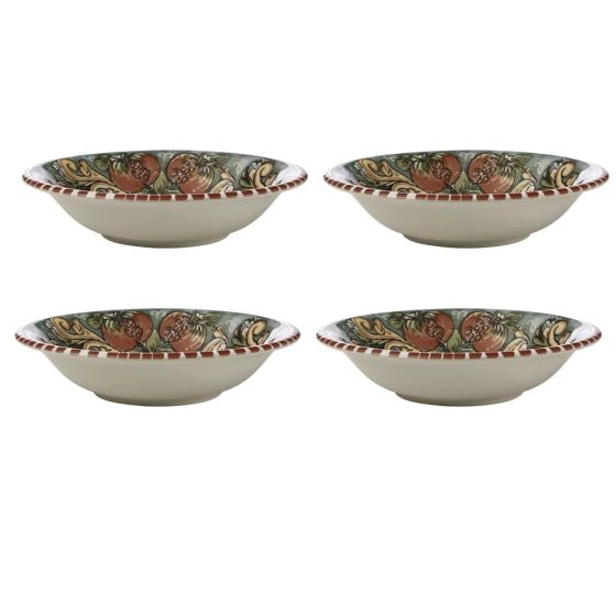 Set of 4 Salerno Pomegranate Pasta Bowls by Maxwell & Williams – 21.5 cm