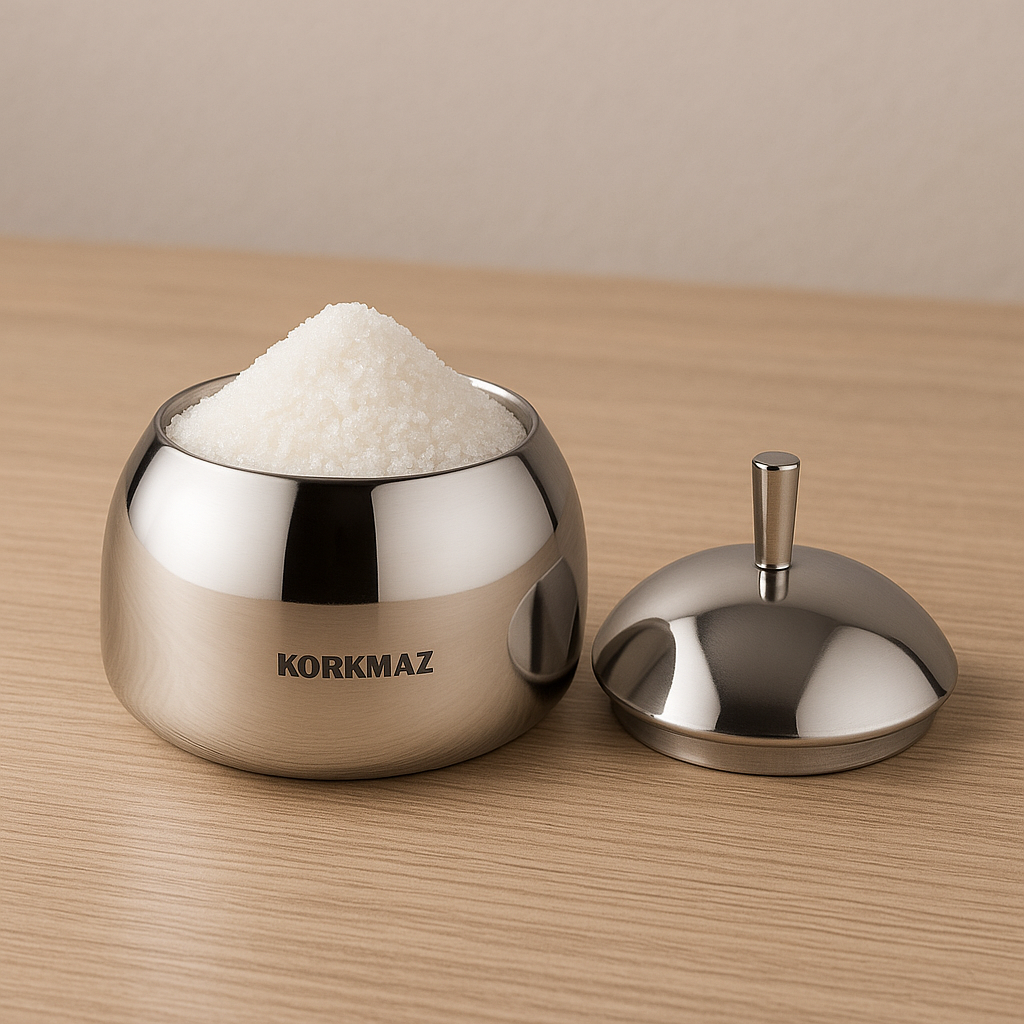 Korkmaz Pera Sugar Pot – 0.30 L | 18/10 Stainless Steel | Made in Turkey
