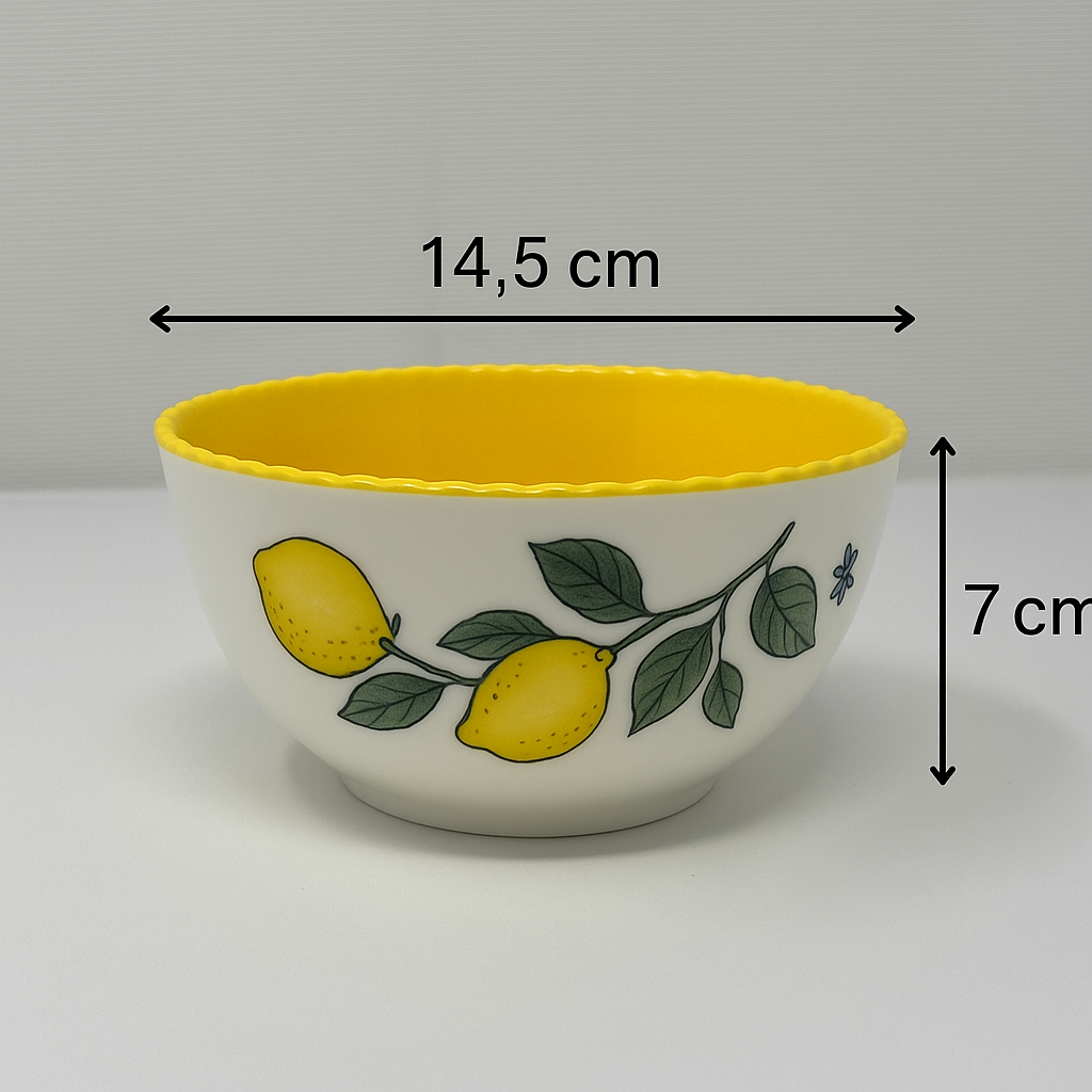 Sara Antica Fornace “Lemon” Bowl – 14.5 cm, Made in Italy, Dishwasher & Microwave Safe