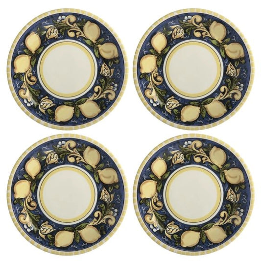 Set of 4 Salerno Lemons Plates by Maxwell & Williams – 26.5 cm | Made in Italy