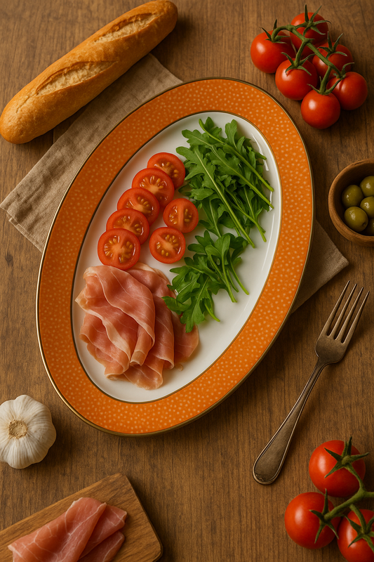 Spal 15.5” Oval Platter – Orange Nugget 🇵🇹