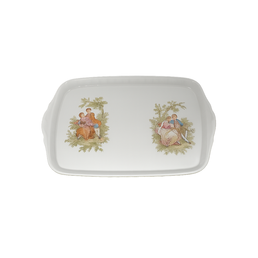 Fine Porcelain Serving Platter – Vintage Style (30 x 17.5 cm)