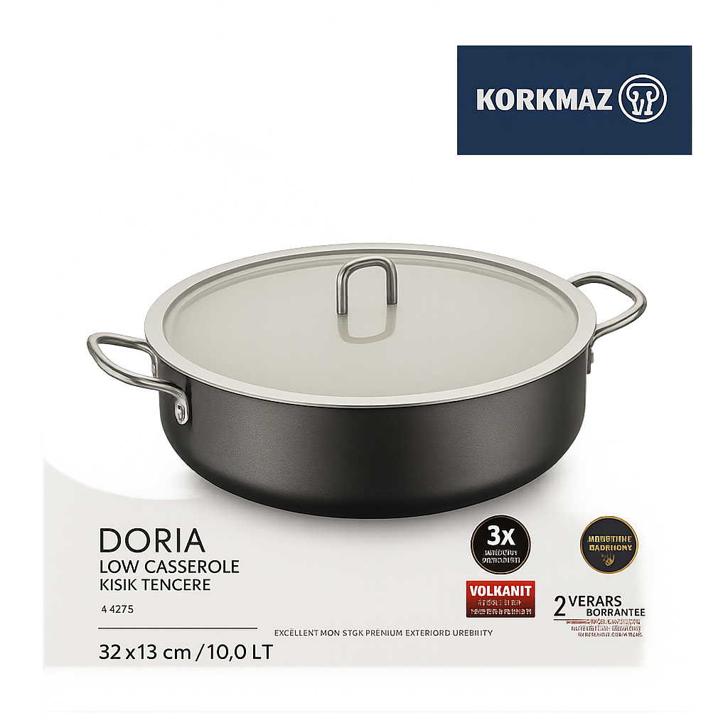 32 cm Low Casserole  Granite Casserole – 10 L , Non-Stick, Induction Base, Made in Turkey
