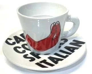 Sara Cucina 6-Piece Cup & Saucer Set – Made in Italy | Dishwasher &amp; Microwave Safe 🇮🇹