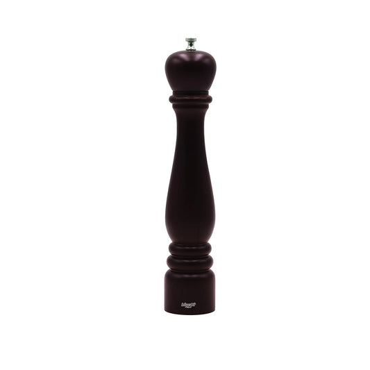Bisetti Roma Walnut Stained Beechwood Pepper Mill with Adjustable Grinder