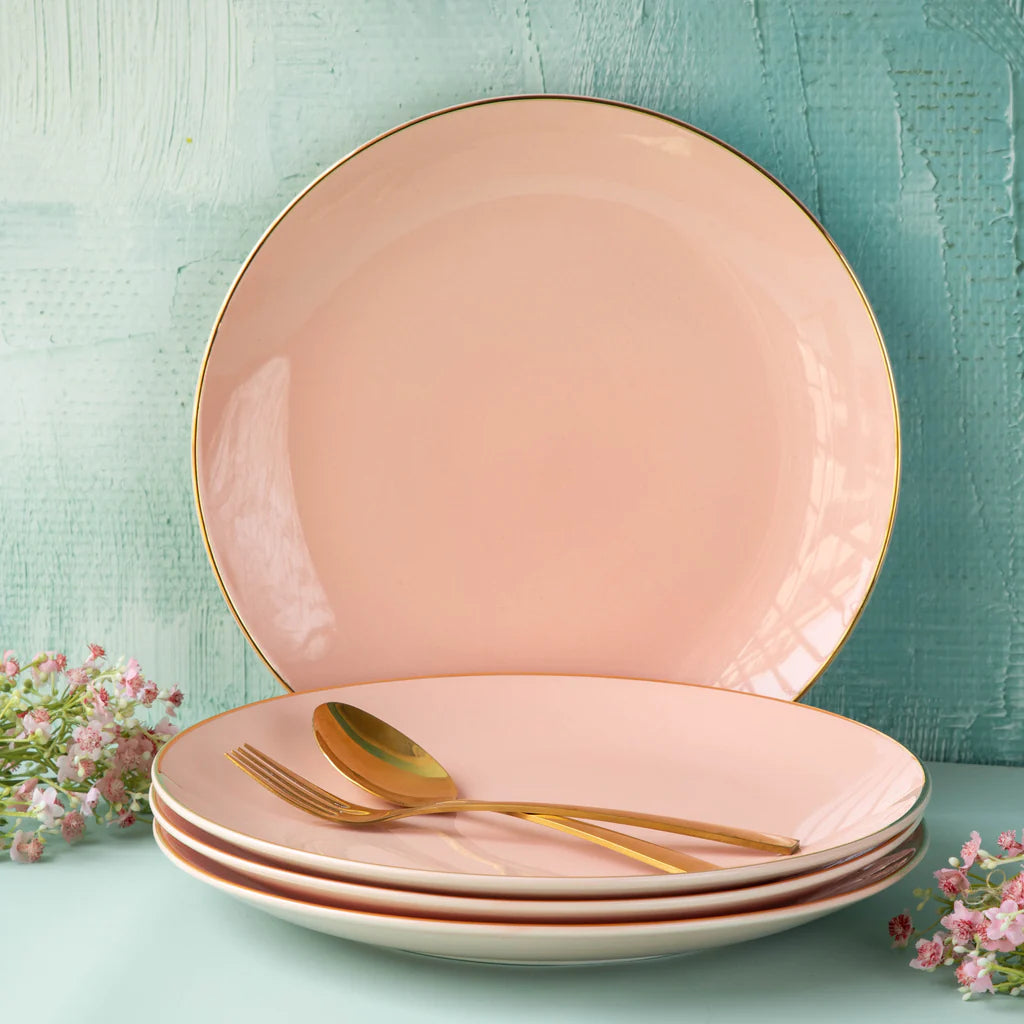 Senorita Pink 16-Piece Fine Porcelain Dinnerware Set – Service for 4