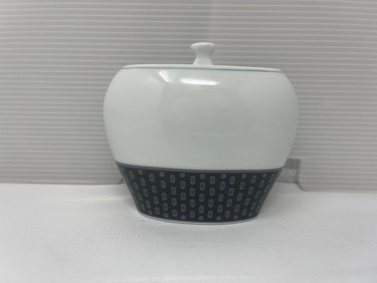 SPAL Portugal Sugar Pot 240 ML – Stitches Black Design | Elegant & Durable | Made in Portugal
