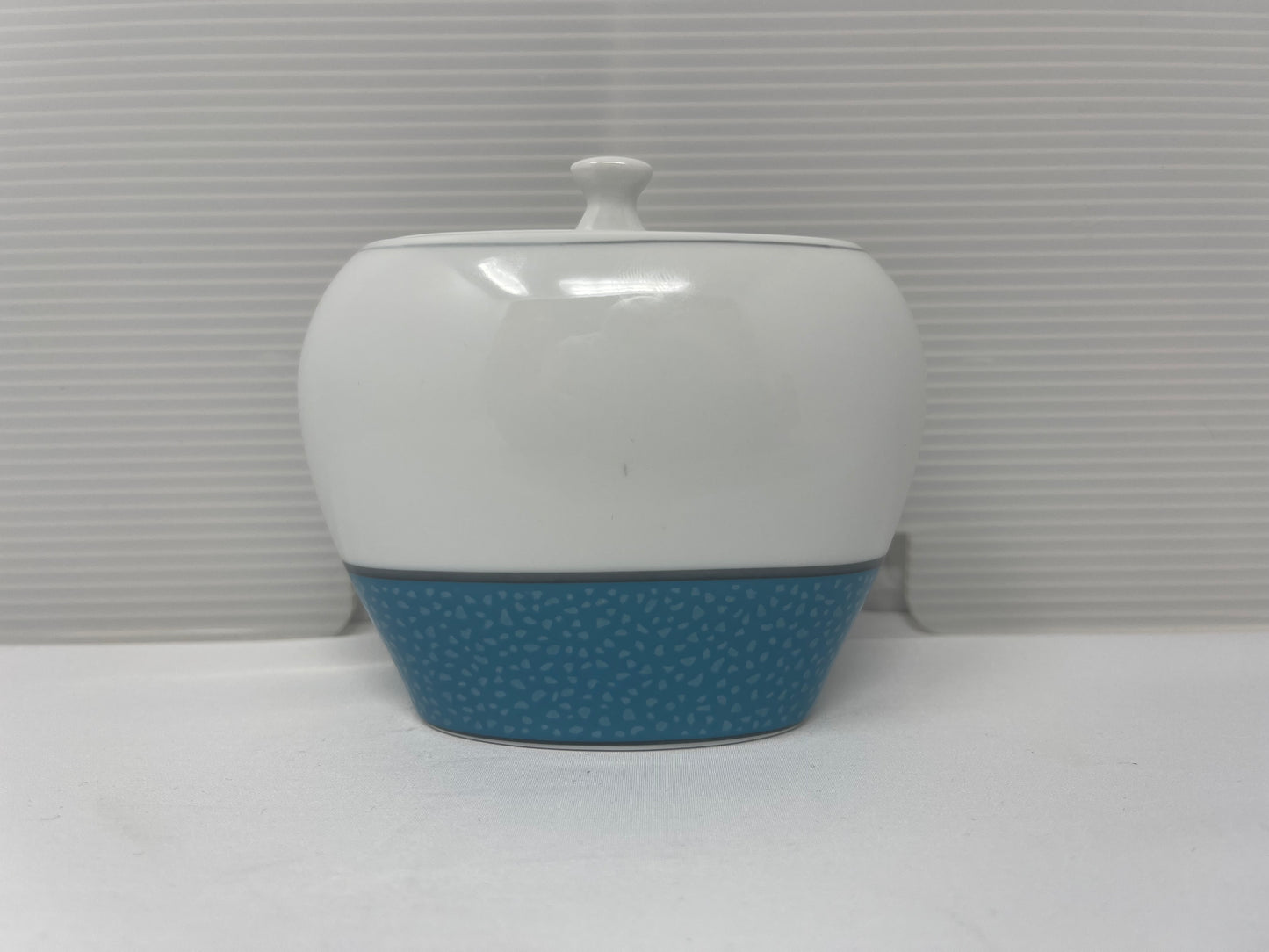 SPAL Portugal Sugar Pot 240 ML – Blue Stitches Design | Elegant &Durable | Made in Portugal