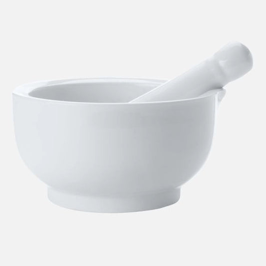 Maxwell & Williams White Basics Mortar & Pestle 9cm – Porcelain Herb & Spice Grinder