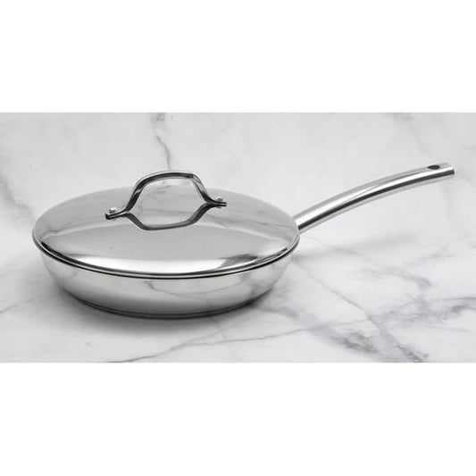 Vev Vigano Nuova Kontessa Stainless Steel Frying Pan with Lid (28 cm)