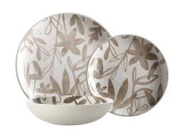 Marc Martin Dusk 12-Piece Dinner Set – Taupe | Dishwasher & Microwave Safe