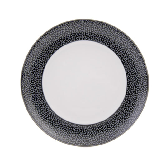 SPAL Porcelain Portugal Dinner Plate 28 CM – Handcrafted Elegance with Rainbow Nugget Black Design | Durable, Dishwasher & Microwave Safe