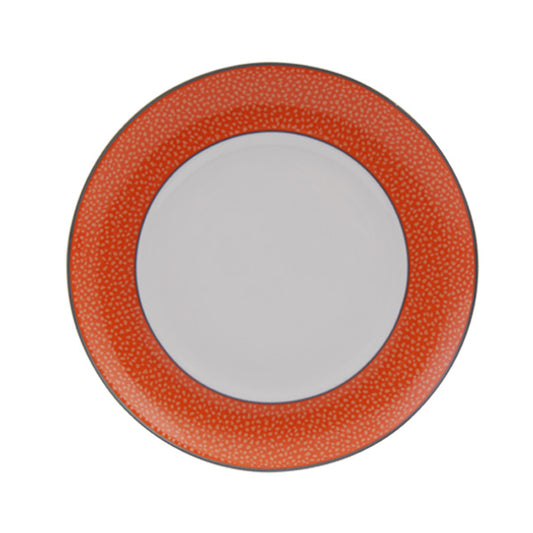 SPAL Porcelain Portugal Dinner Plate 28 CM – Handcrafted Elegance with Rainbow Nugget Orange Design |  Dishwasher & Microwave Safe
