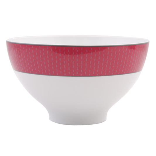 Spal Salad Bowl – Rainbow Stitches Pink 🇵🇹 | Microwave & Dishwasher Safe Porcelain