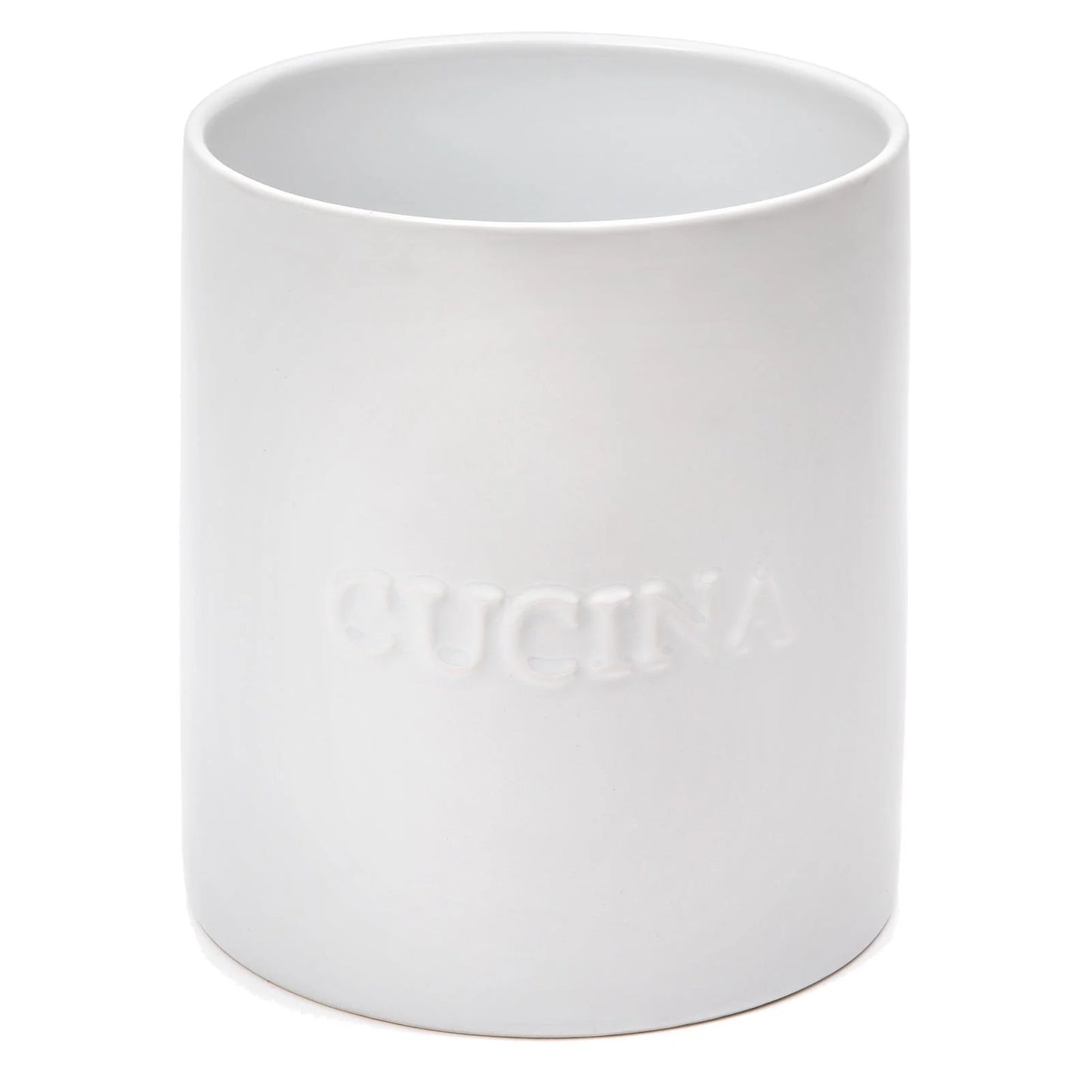 Sara Cucina Porcelain Utensil Holder – 18cm Tall x 16cm Diameter | Dishwasher Safe