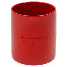 Sara Cucina Porcelain Utensil Holder – 18cm Tall x 16cm Diameter | Dishwasher Safe